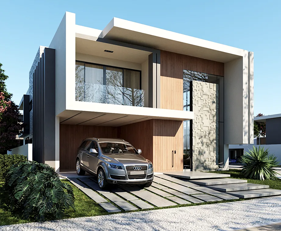 Detalhe de projeto arquitetônico residencial